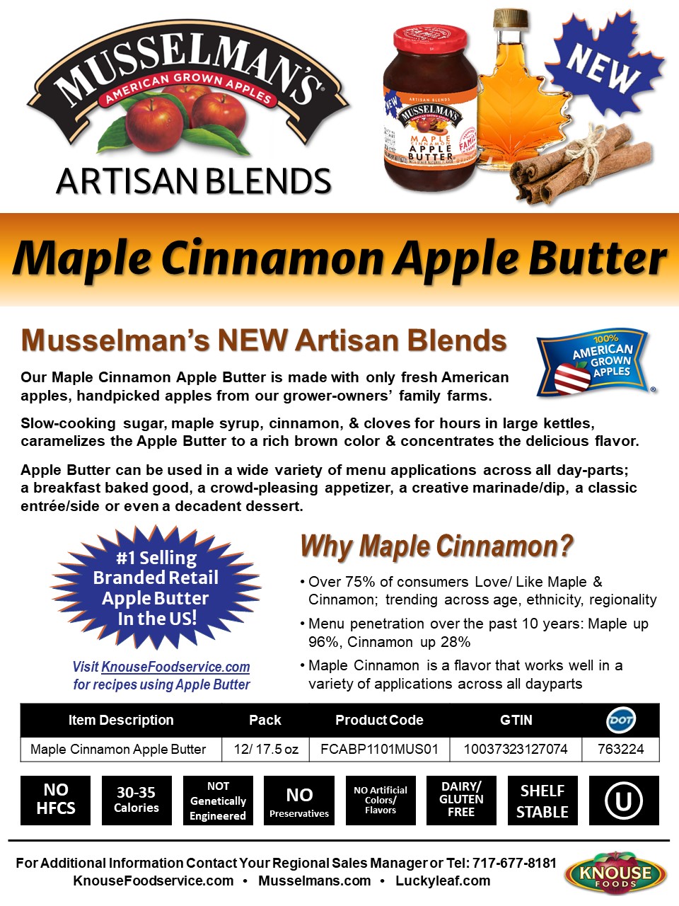 Maple Cinnamon Apple Butter Musselman's